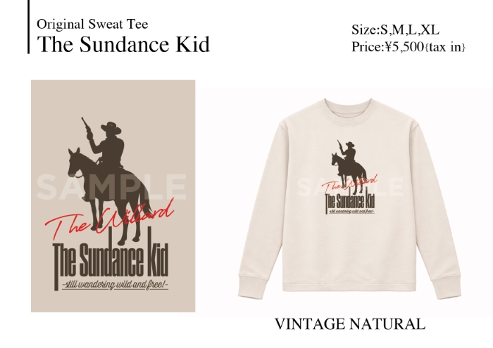 The Sundance Kid Sweat Tee ヴィンテージナチュラル